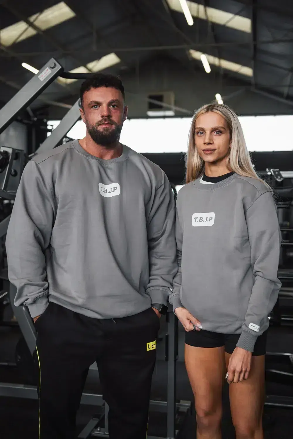 Trained by JP Hard Work Wins sweater grå bomuld