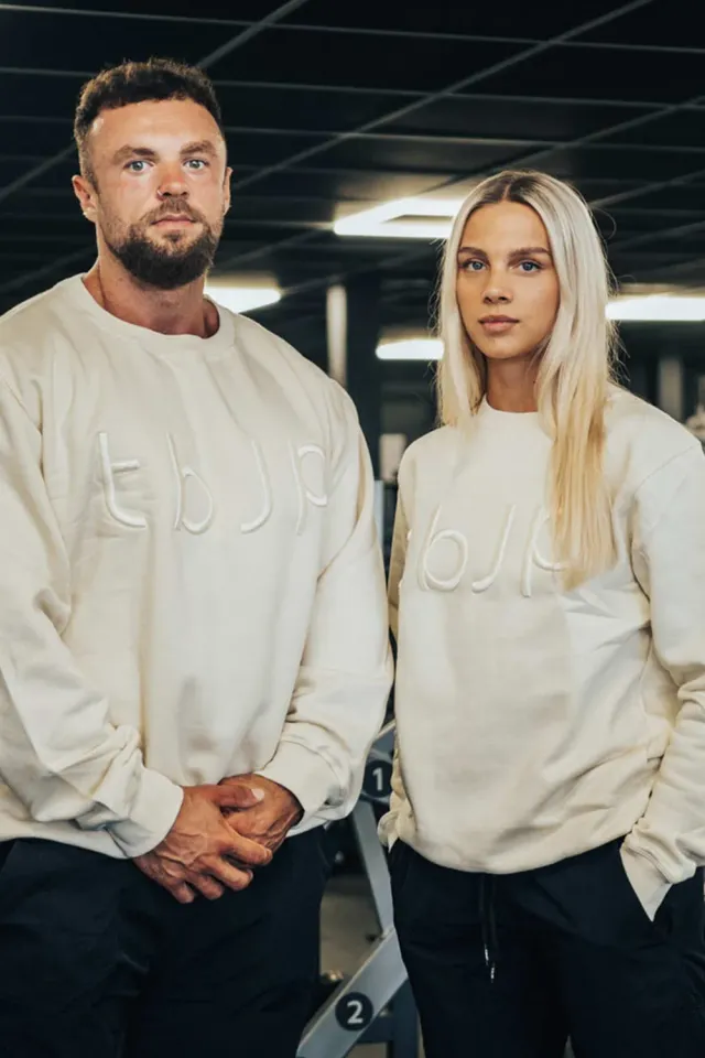 Trained by JP UTILITY01 Sweatshirt Cream Broderet