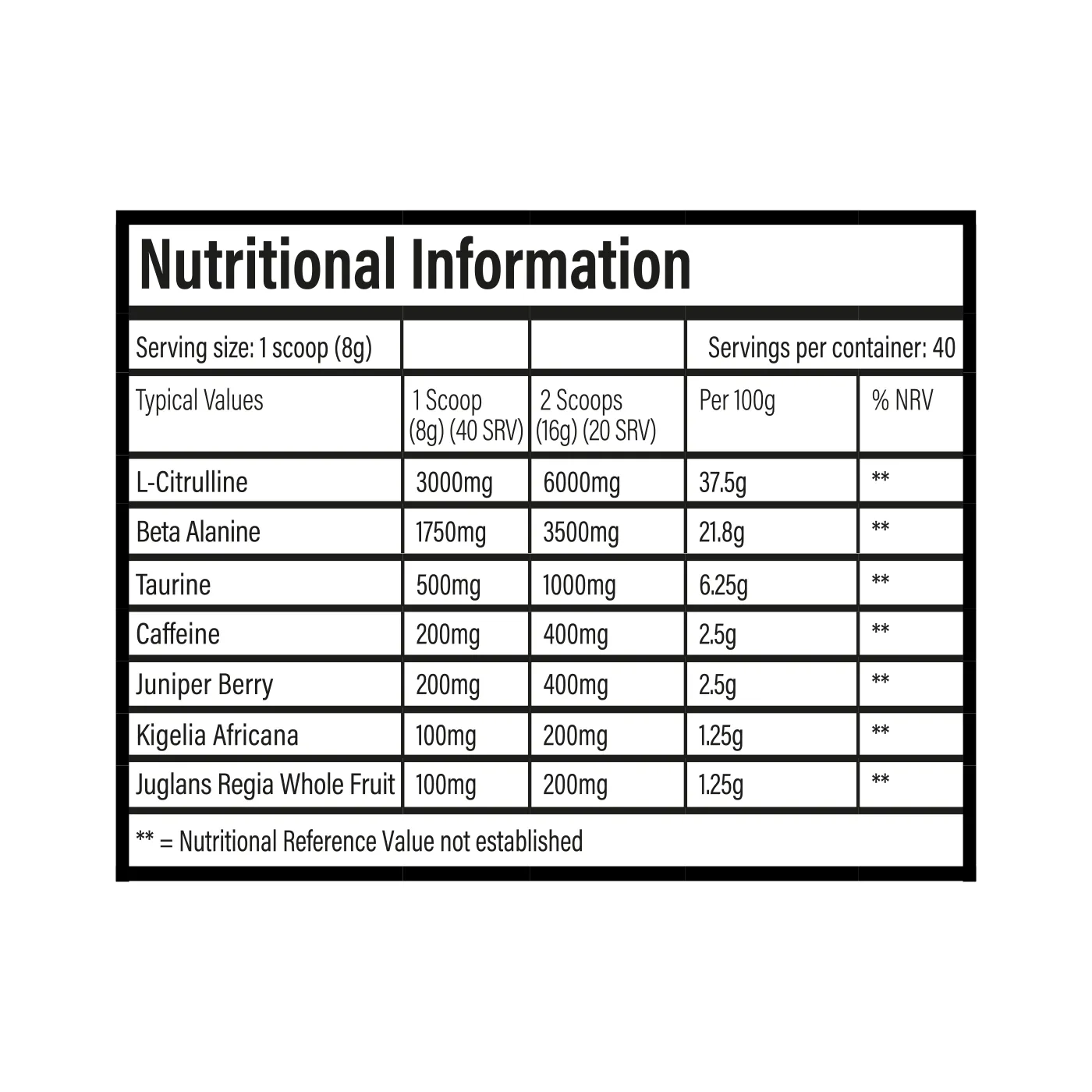 Trained by JP DNFM Ekstrem pre-workout stim 8g