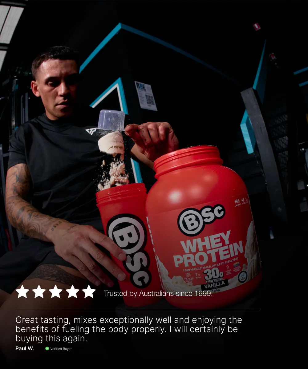 BSc Whey Protein proteinpulver vanilje 720g 30g protein