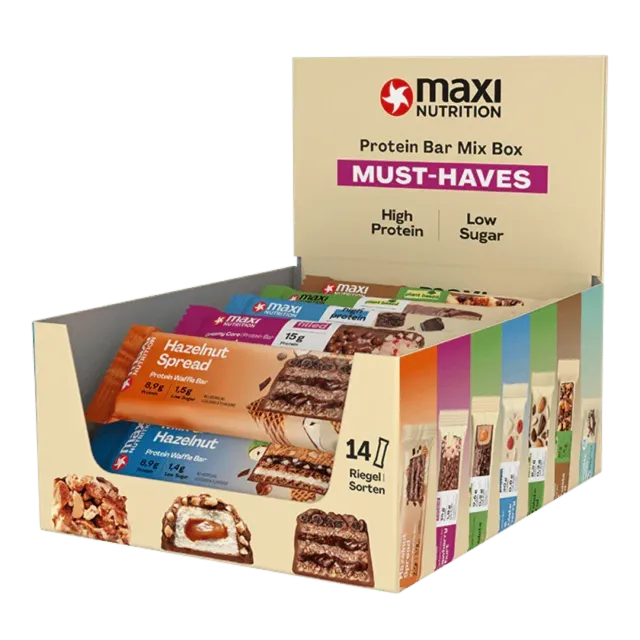 MaxiNutrition proteinbar variety box 14 stk mix smage