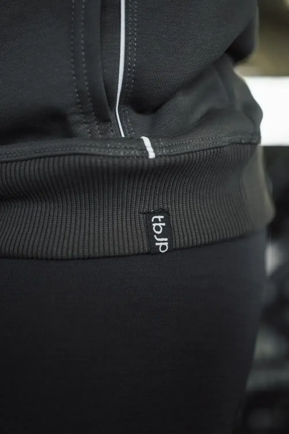 Trained by JP Hoodie Grey White Piping hættetrøje grå