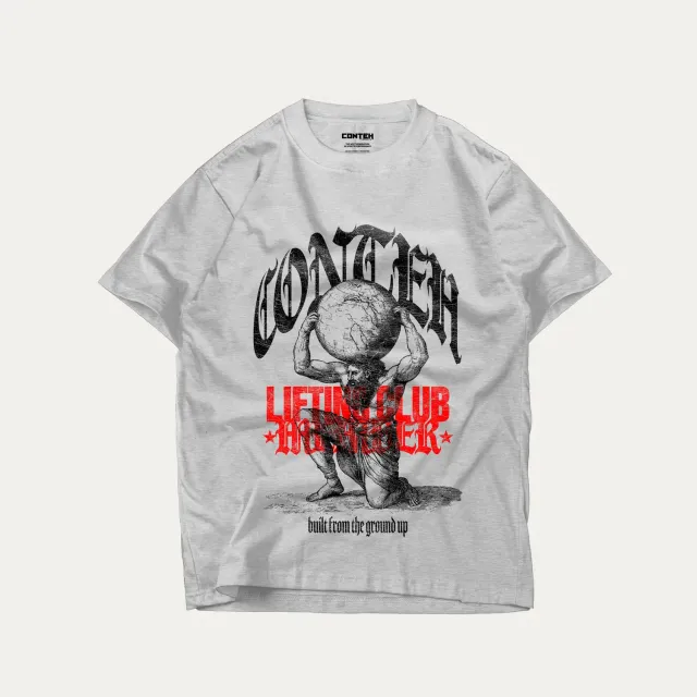 Conteh Sports Atlas T-shirt grå oversize i bomuld