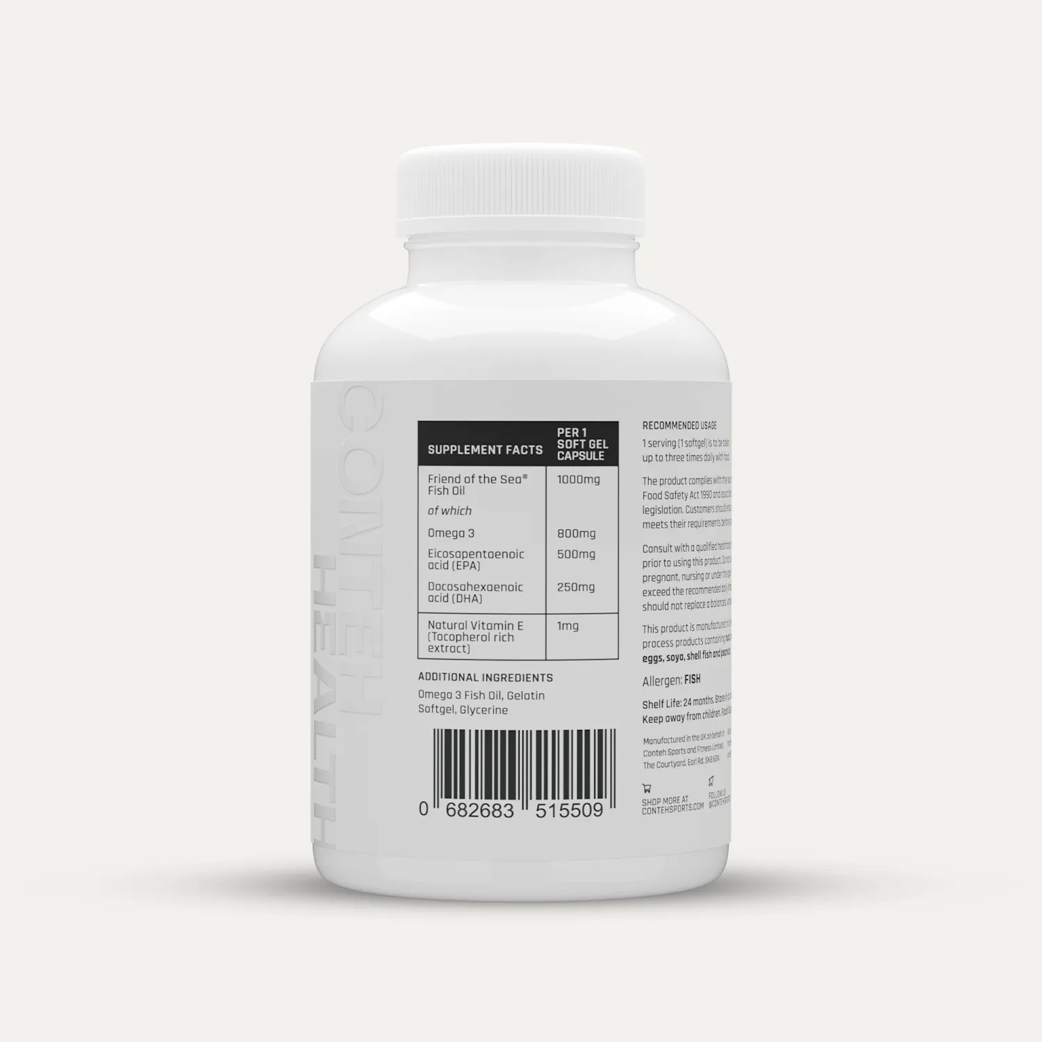 Conteh Sports Omega-3 fiskeoliekapsler 90 stk