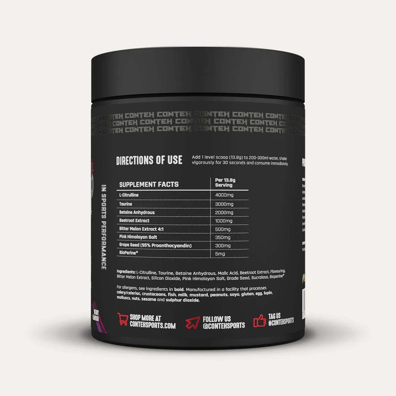 Conteh Sports The Pump pre-workout 30 portioner koffeinfri