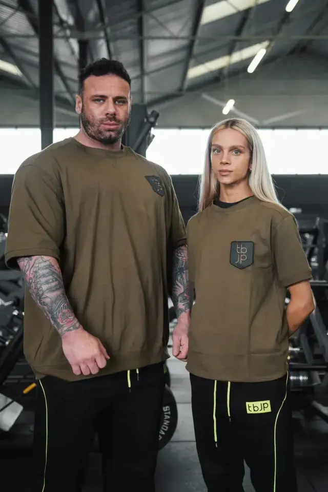 Trained by JP Shield T-shirt oliven 100% bomuld