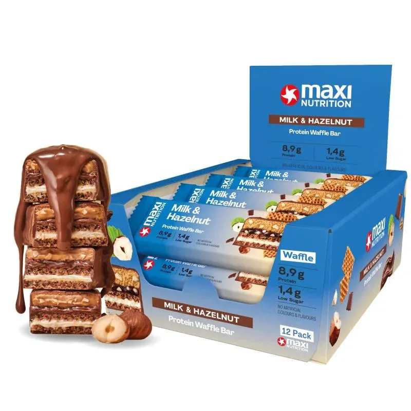 MaxiNutrition Milky Waffle proteinbar 12x40g mælk