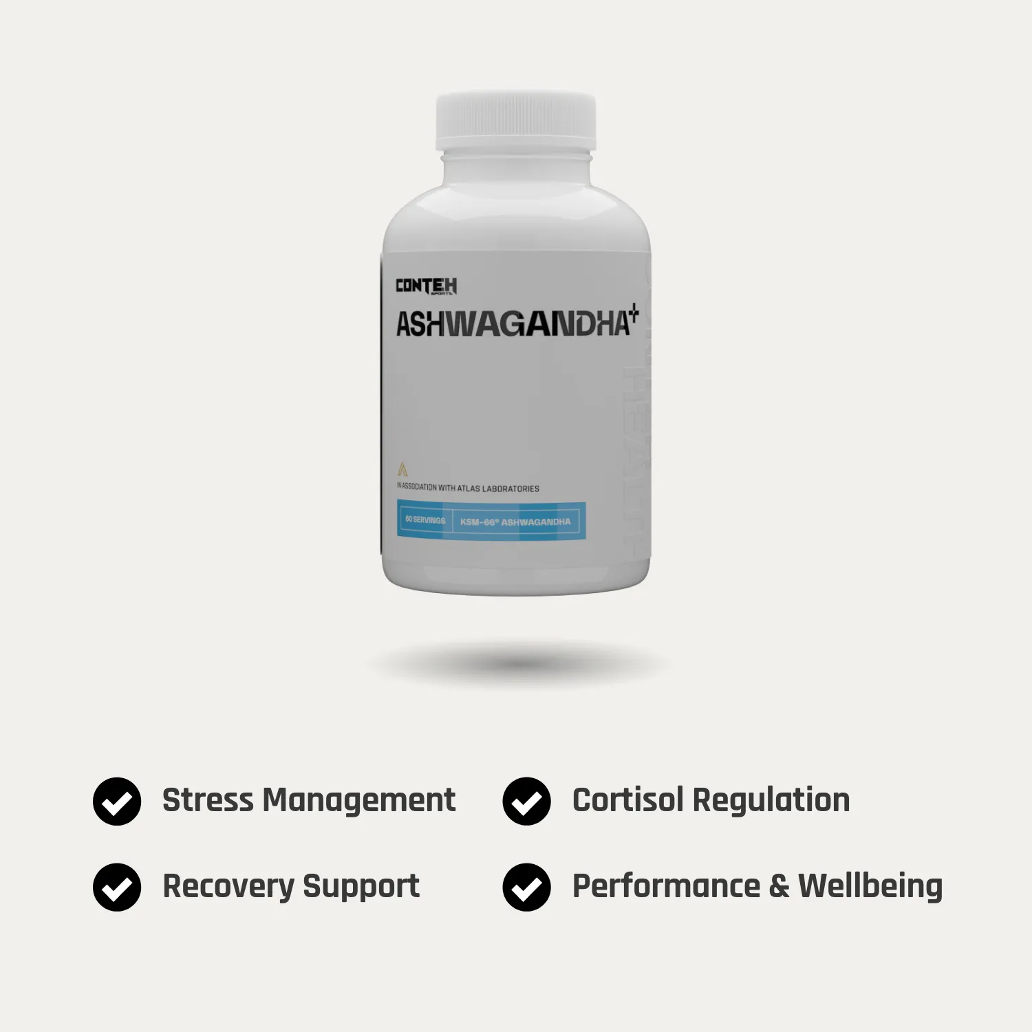 Conteh Sports Ashwagandha+ kapsler KSM-66 magnesium zink
