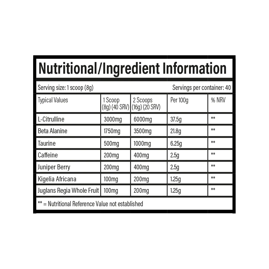Trained by JP DNFM Ekstrem pre-workout stim 8g