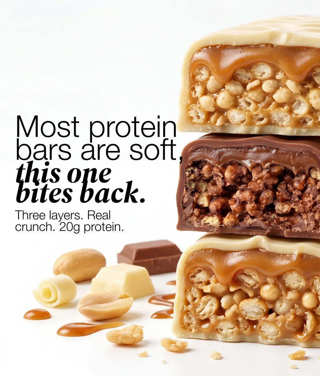 BSc Crispy Caramel Peanut Fudge proteinbar 12-pak 20g protein