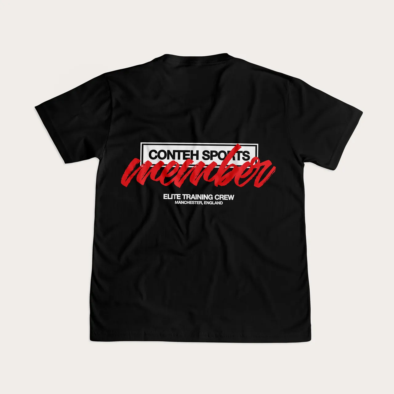 Conteh Sports Member T-shirt sort bomuld Large