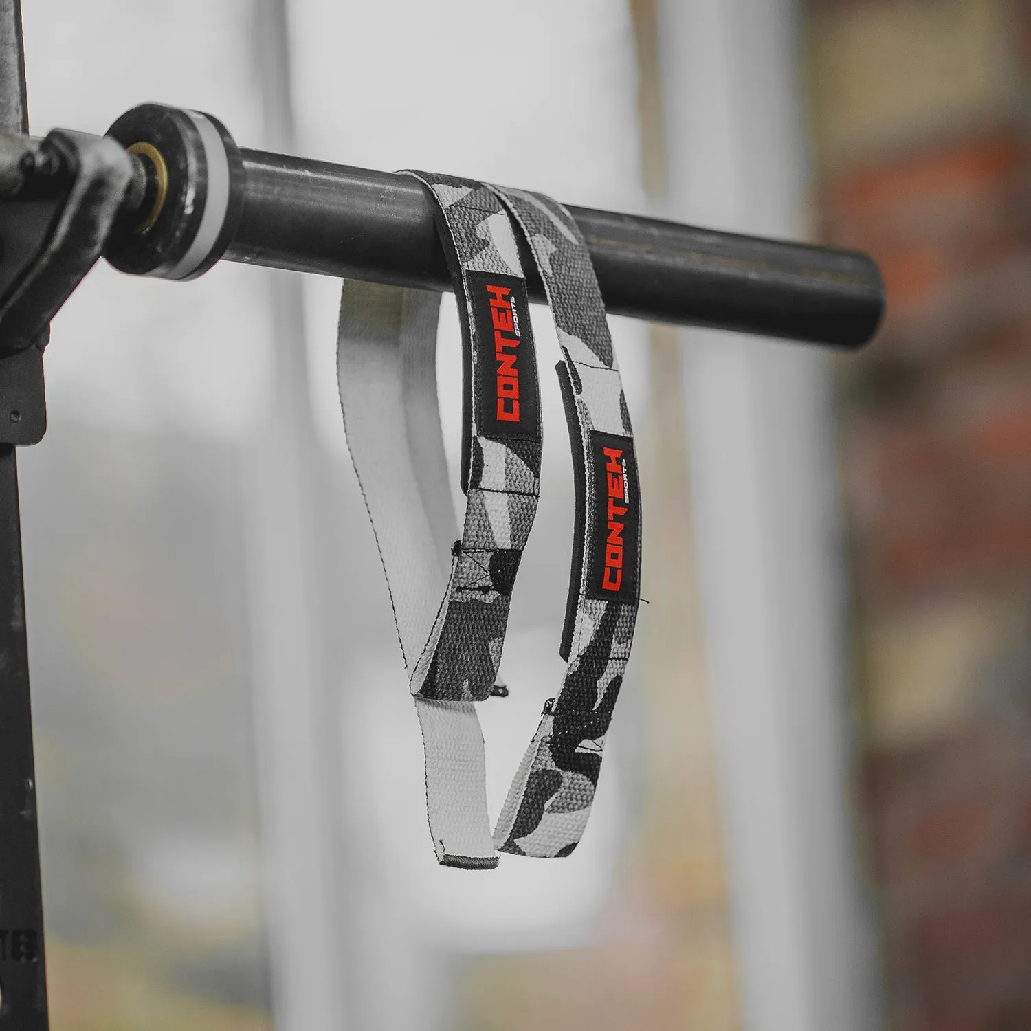 Conteh Sports Lifting Straps træningsstropper Sort bomuld