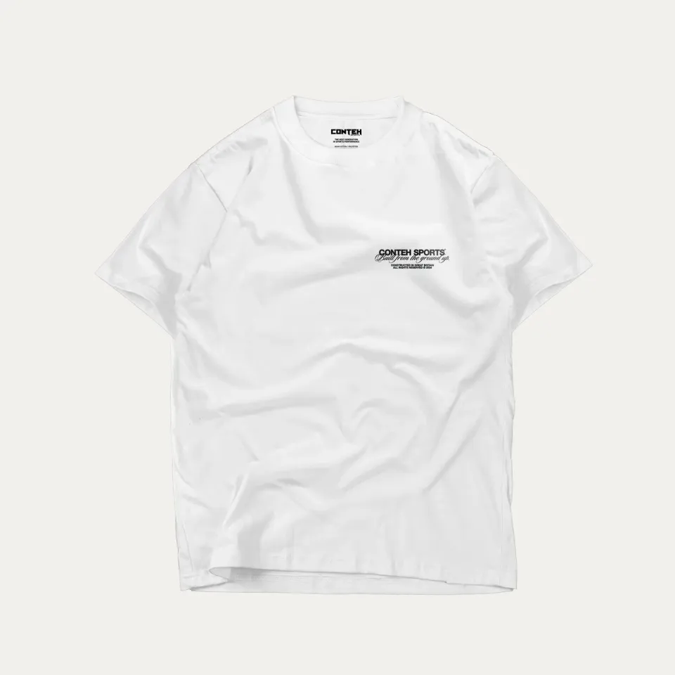 Conteh Sports Basics T-shirt hvid bomuld Large