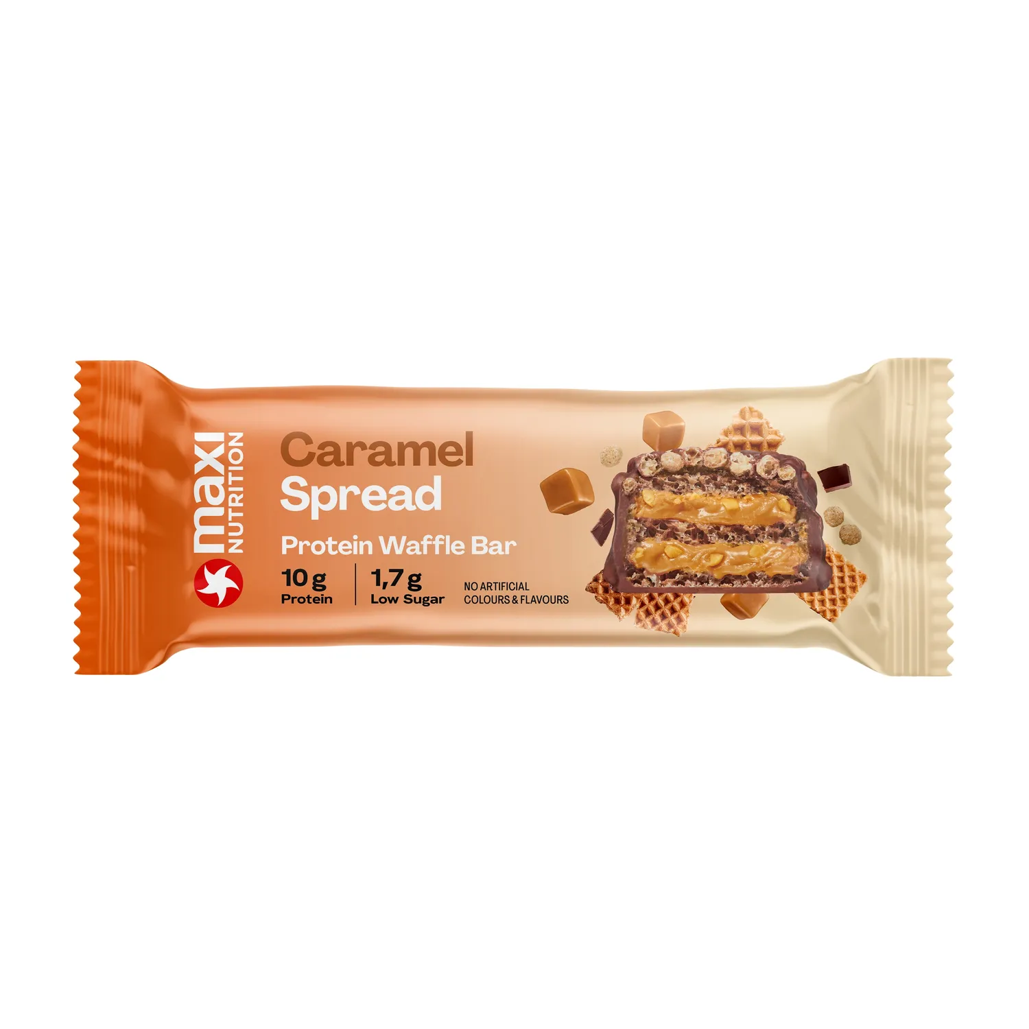MaxiNutrition Waffle proteinbar 1x39g hasselnød 10g protein