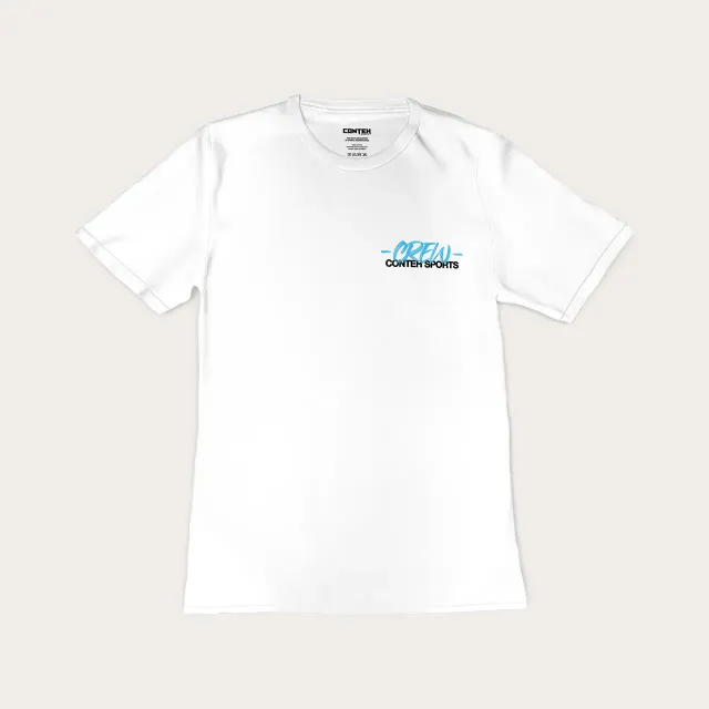 Conteh Sports Crew T-shirt hvid bomuld Large