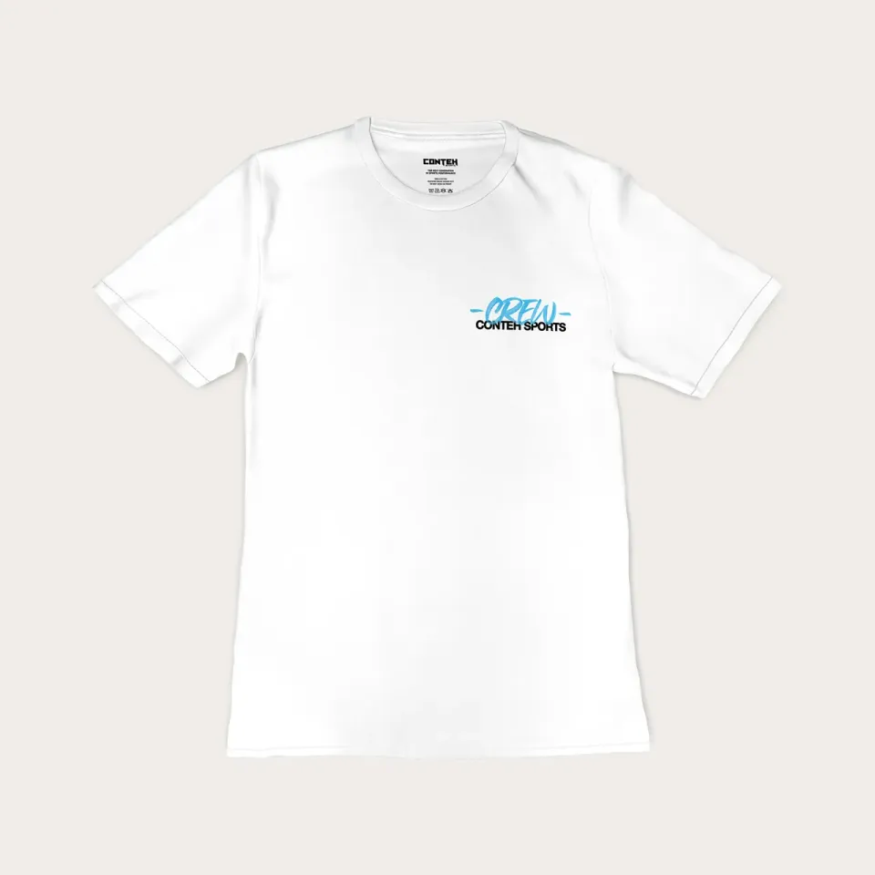 Conteh Sports Crew T-shirt hvid bomuld Large