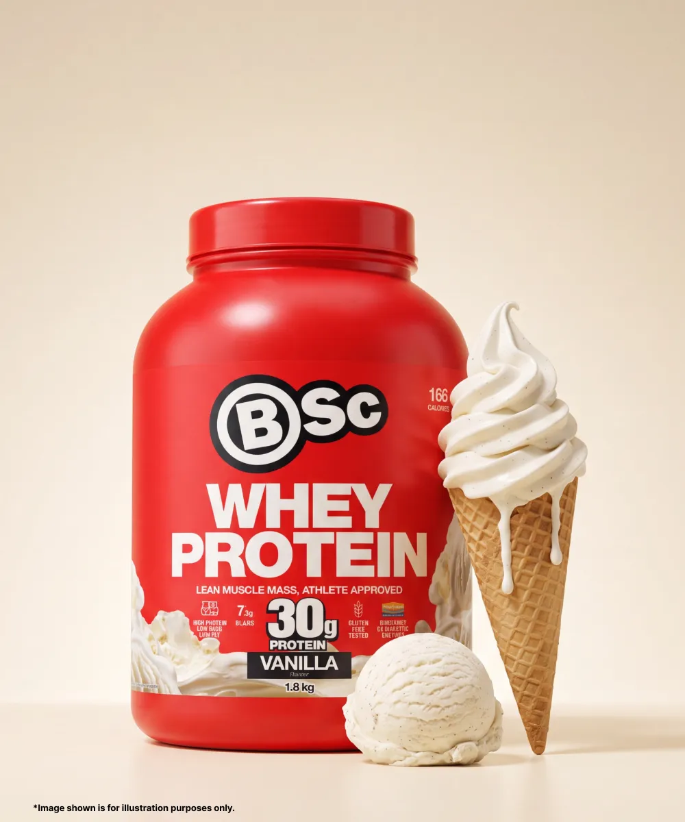 BSc Whey Protein proteinpulver vanilje 720g 30g protein
