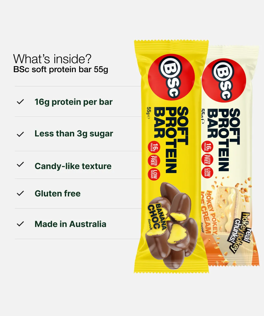 BSc Soft Protein Bar proteinbar 12 stk 16g protein