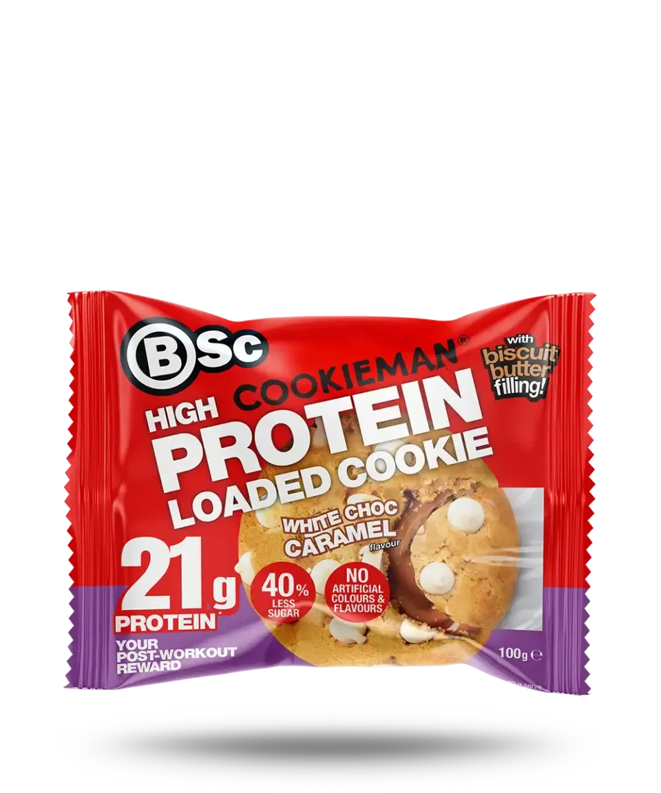 BSc Cookieman High Protein Loaded Cookie 10-pak 21g hvid chokolade