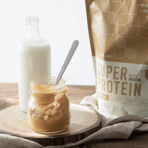 SuperProtein proteinpulver vanilje prøve vegansk fava