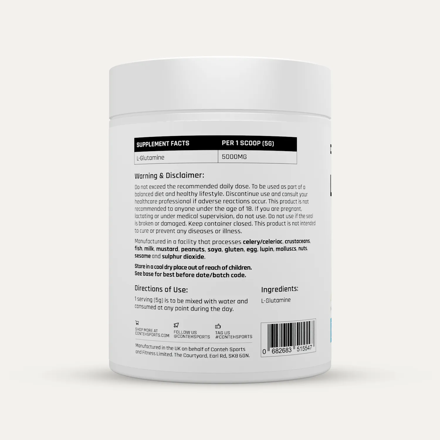 Conteh Sports L-Glutamine pulver 5g neutral