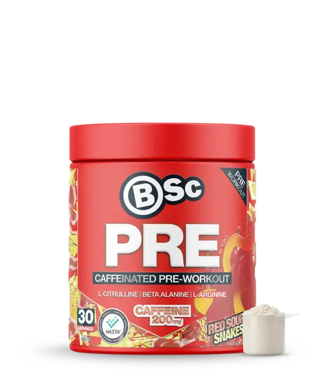 BSc PRE Pre-Workout Pulver 300g Red Sour Snakes Koffein