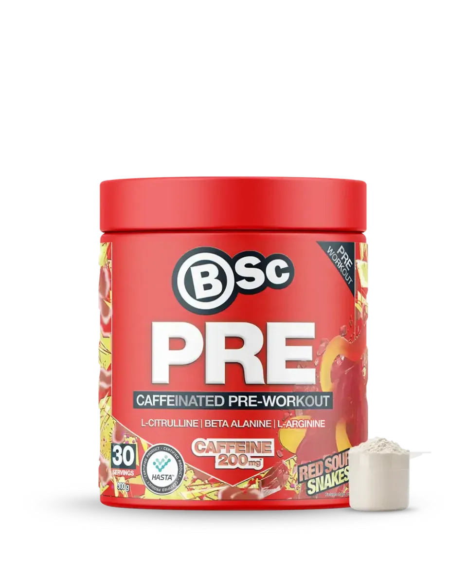 BSc PRE Pre-Workout Pulver 300g Red Sour Snakes Koffein