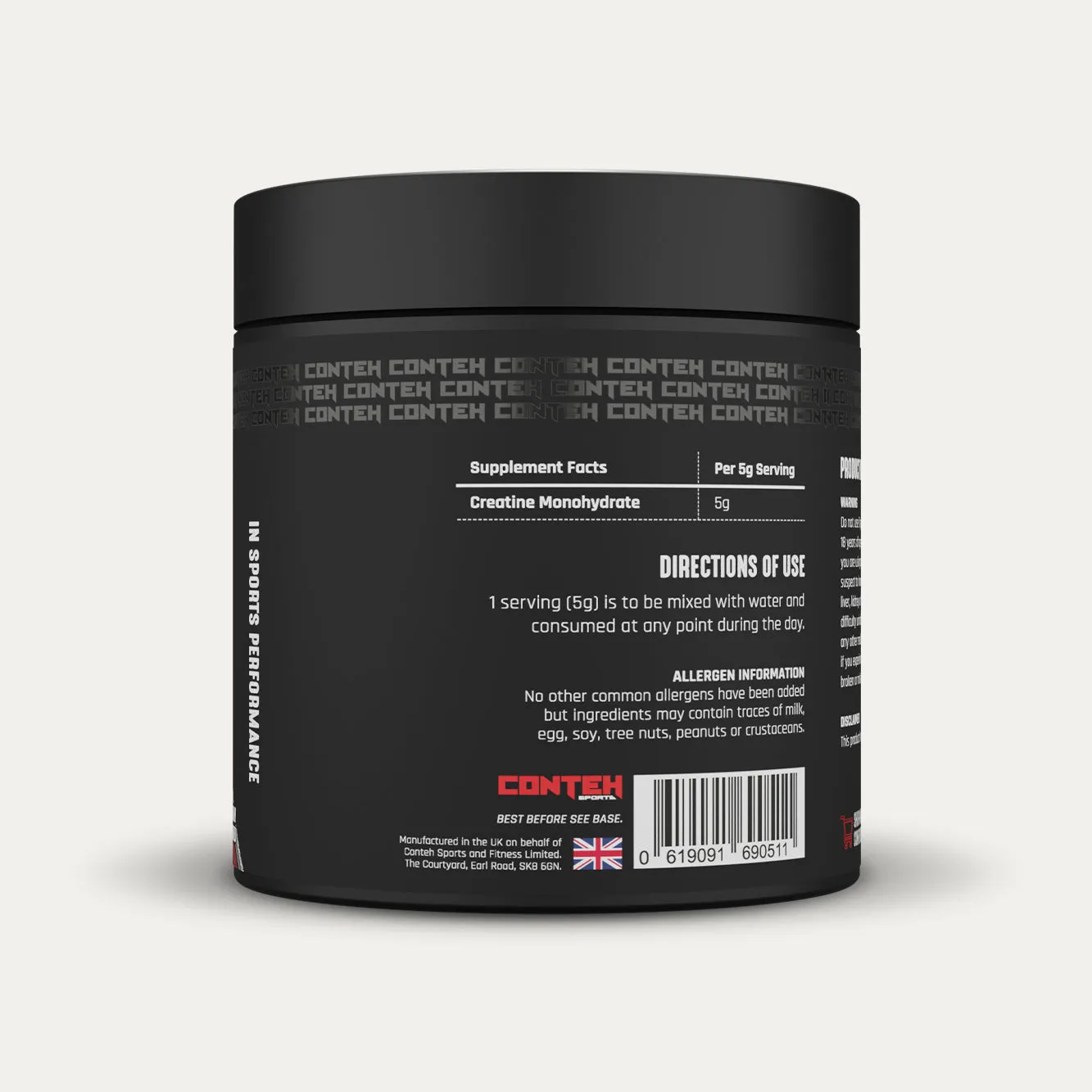 Conteh Sports Creatine Monohydrate kreatin 150g 30 portioner