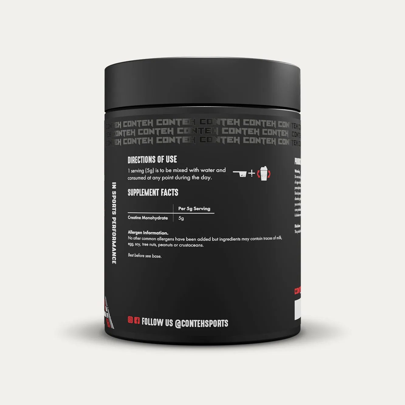 Conteh Sports Creatine Monohydrate kreatinpulver 400 g styrke