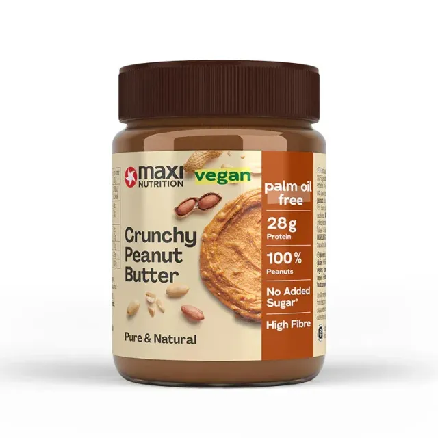 MaxiNutrition peanutsmør crunchy 350g 28% protein