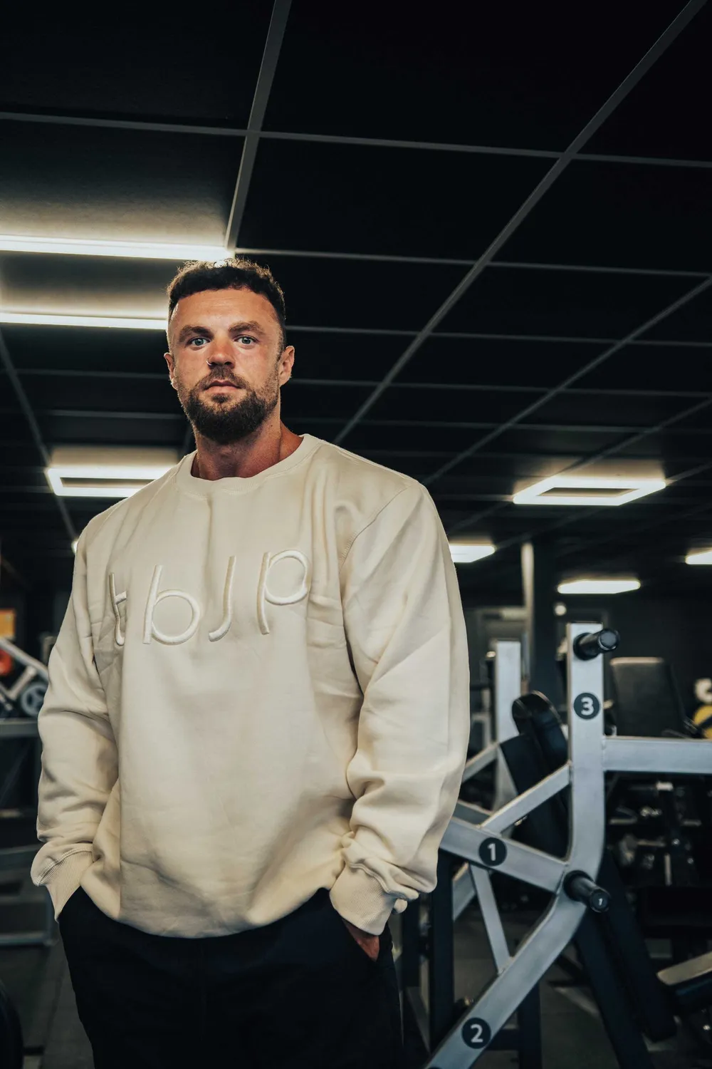 Trained by JP UTILITY01 Sweatshirt Cream Broderet