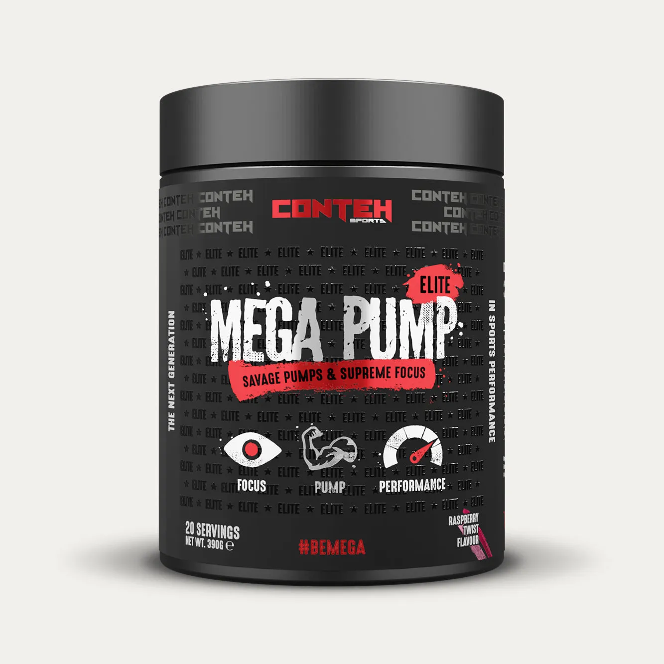 Conteh Sports Mega Pump Elite pre-workout koffeinfri Grape