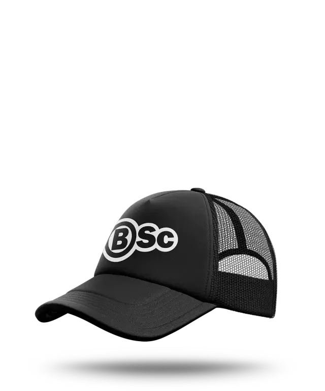 BSc Trucker kasket sort snapback mesh