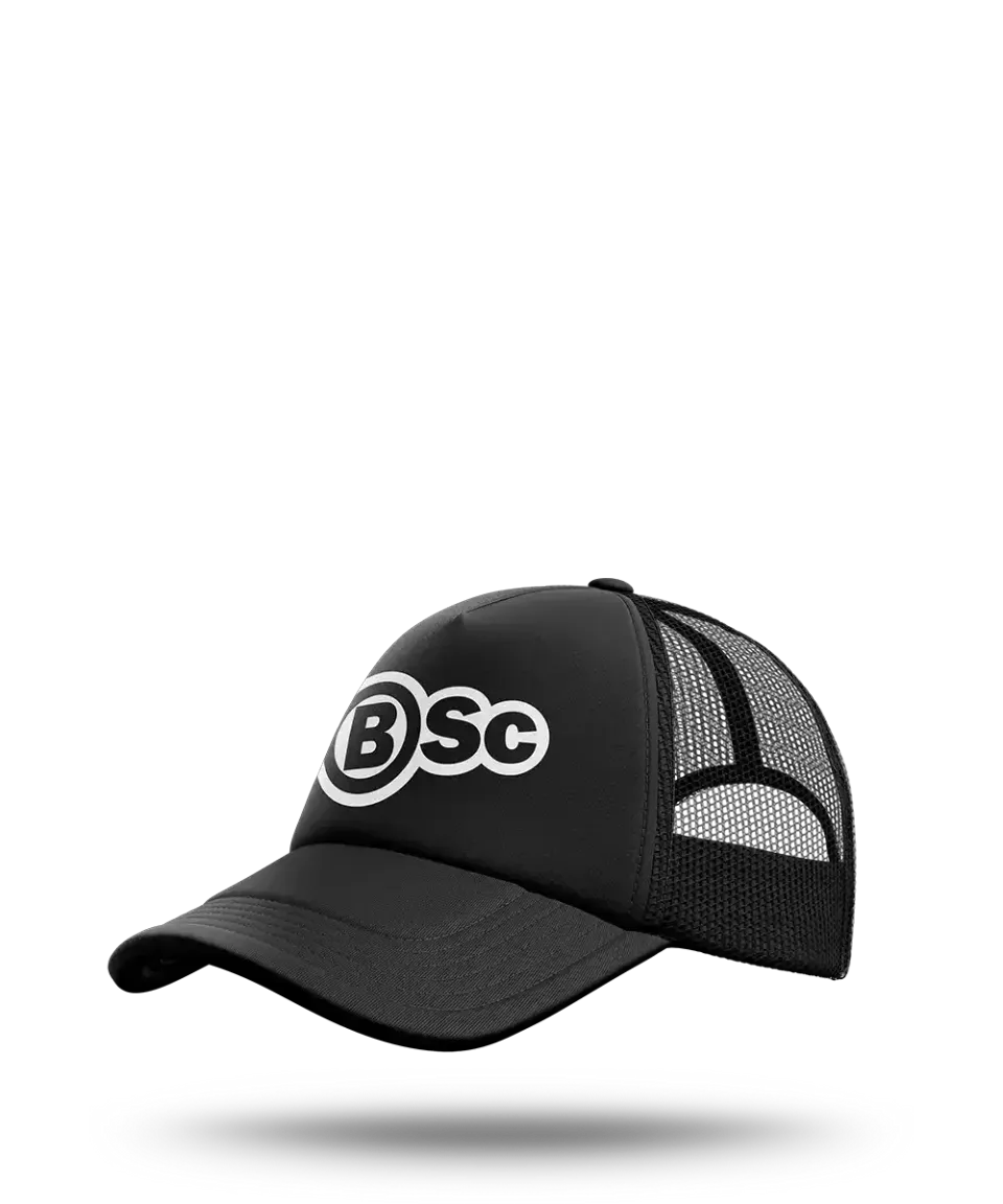 BSc Trucker kasket sort snapback mesh