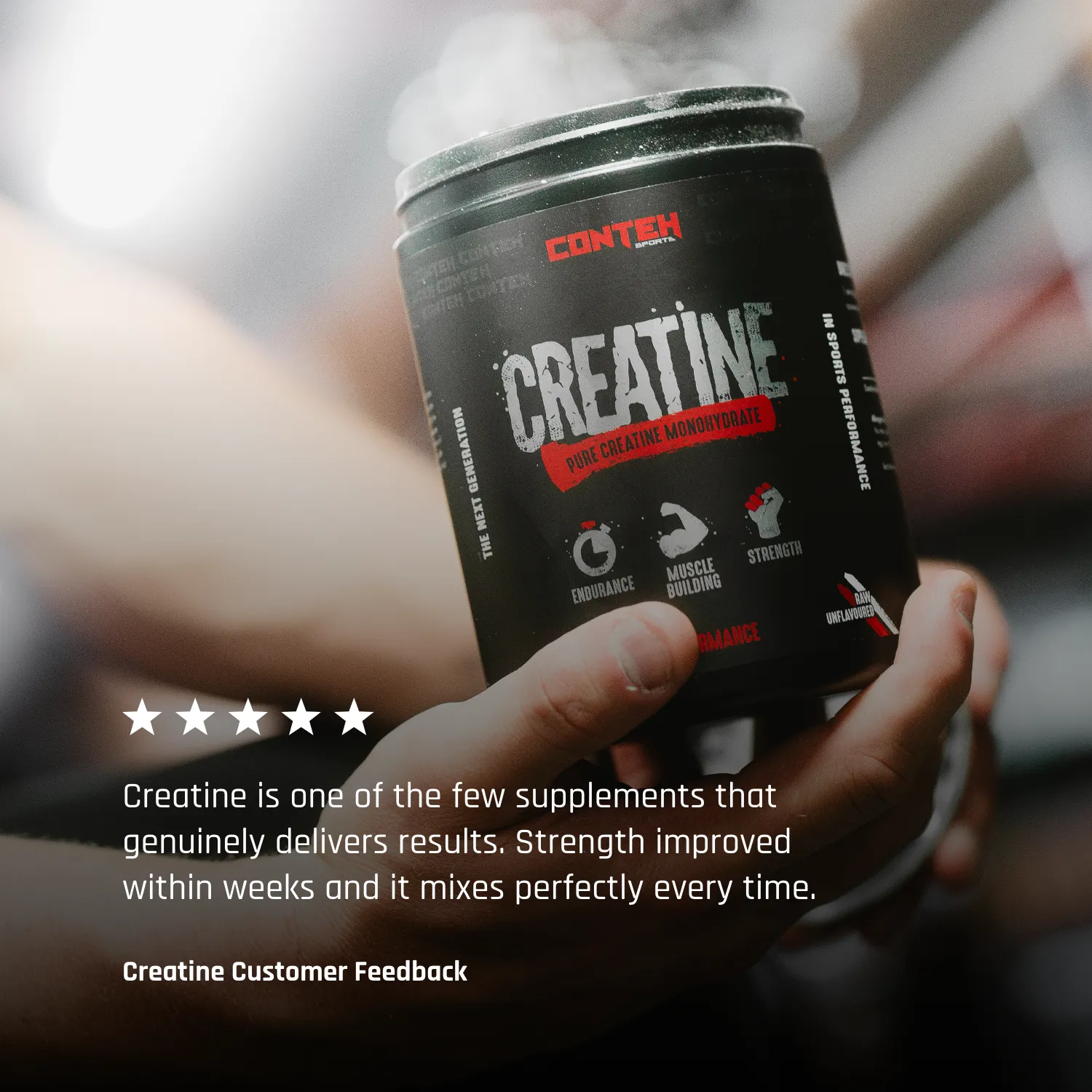 Conteh Sports Creatine Monohydrate kreatin pulver 1 kg