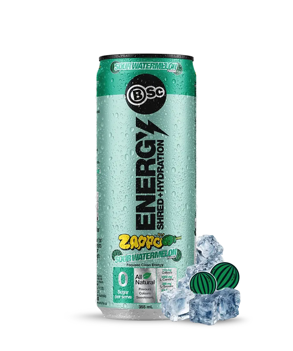 BSc Energy Shred+Hydration Zappo energidrik Sour Grape 12-pak