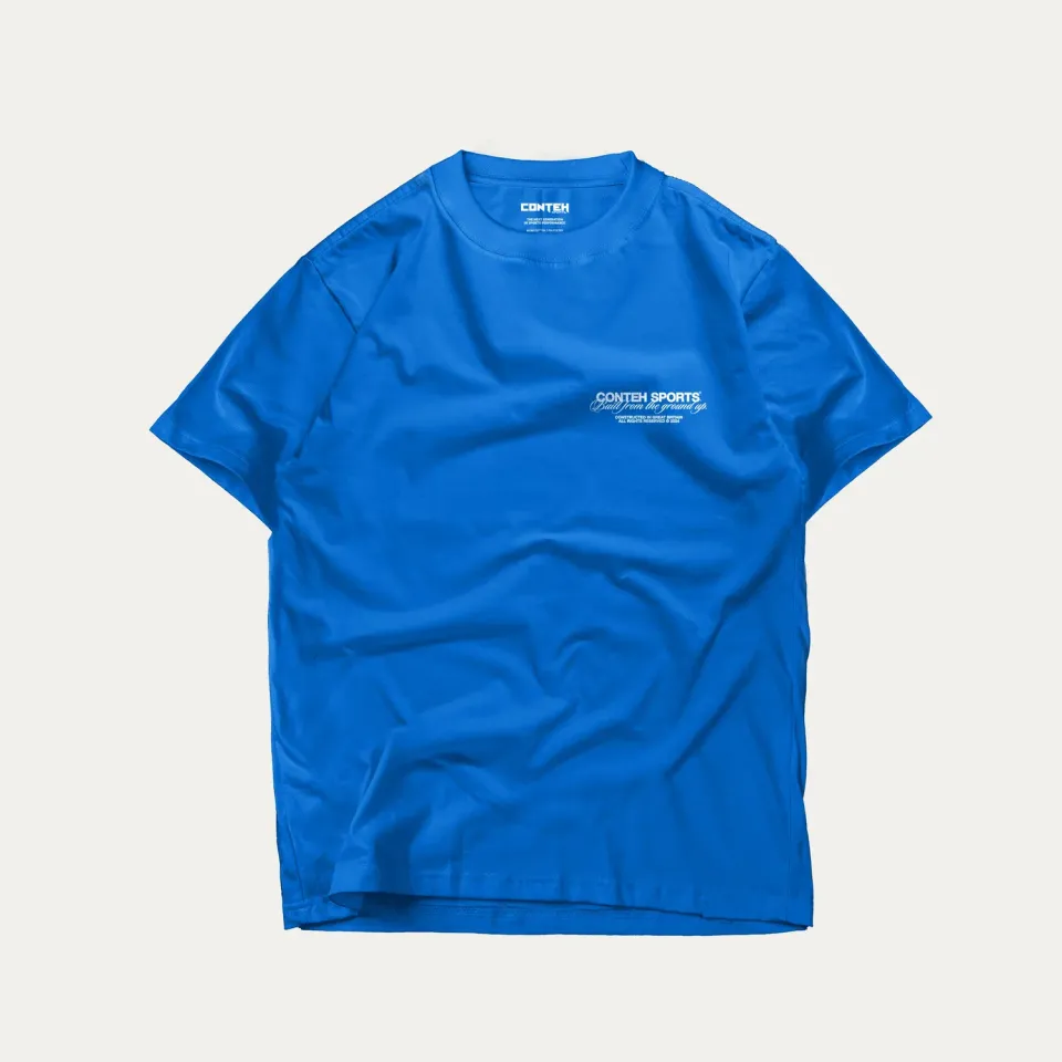 Conteh Sports Basics T-shirt Royal Blue oversized bomuld