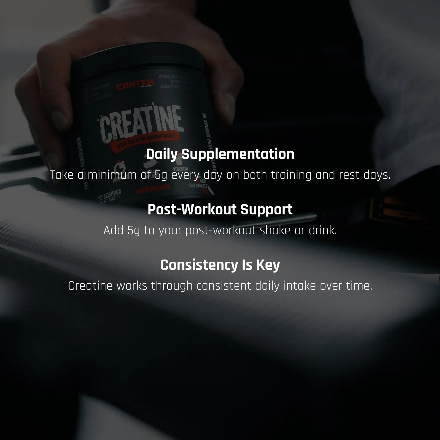 Conteh Sports Creatine Monohydrate kreatin 150g 30 portioner