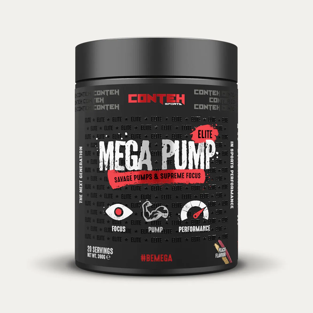 Conteh Sports Mega Pump Elite pre-workout koffeinfri Grape