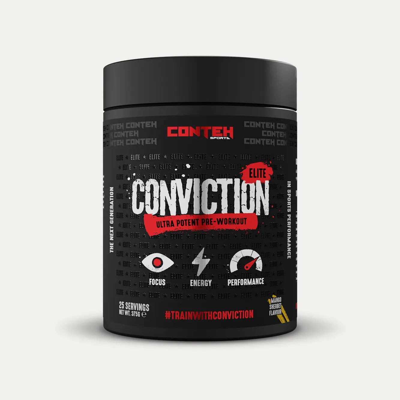 Conteh Conviction Elite pre-workout Mango Sherbet 16g