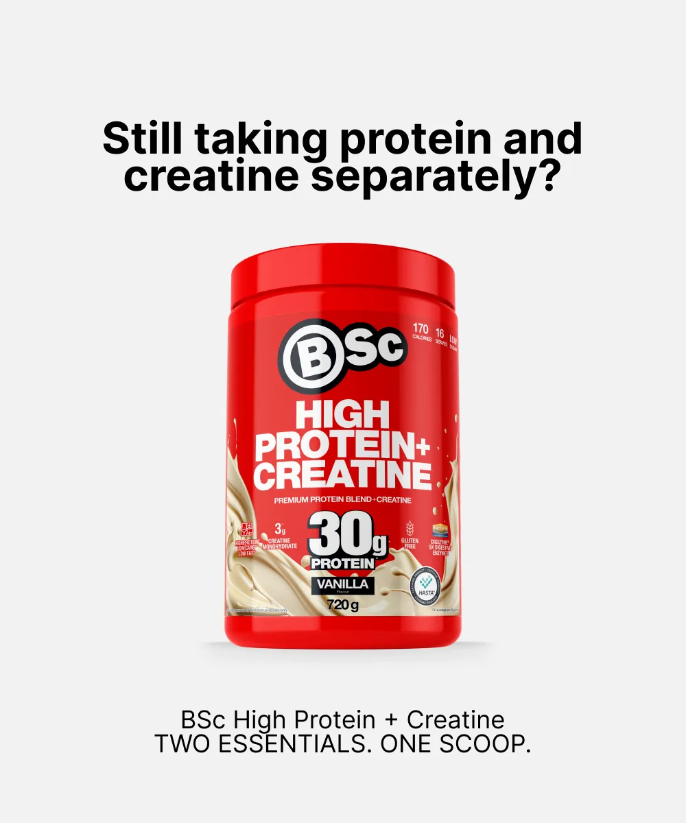 BSc High Protein + Creatine Proteinpulver Chokolade 720g 30g protein