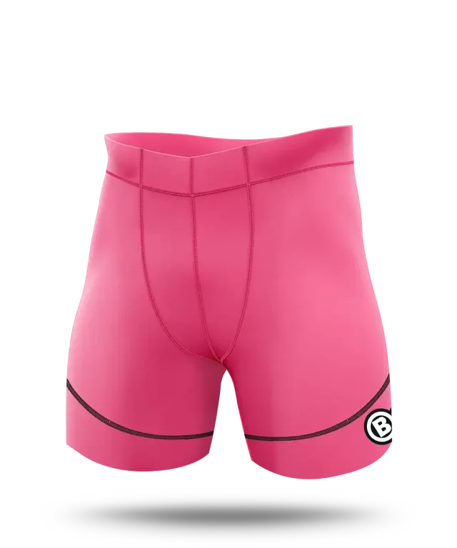 BSc Athlete Compression Half Quad Shorts kompressionsshorts Pink