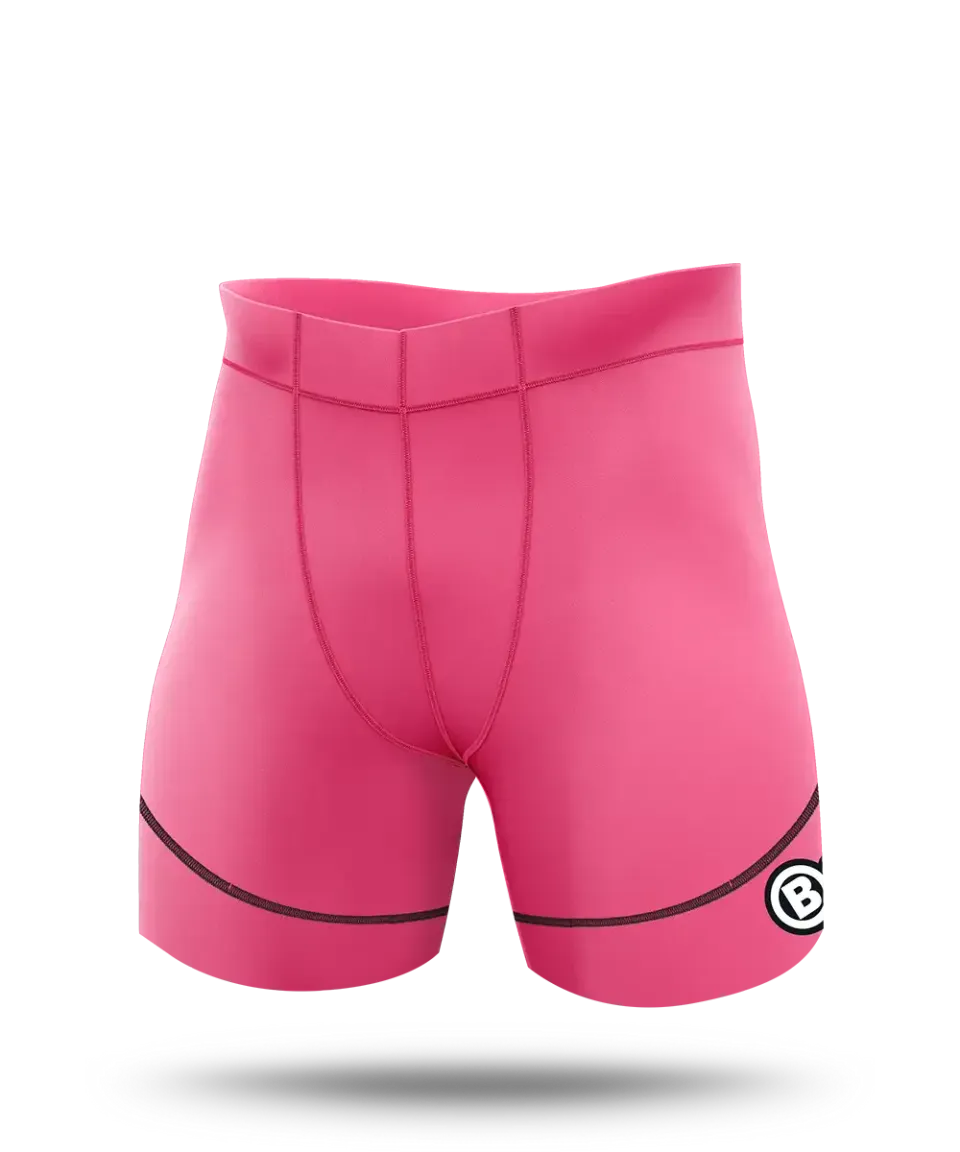BSc Athlete Compression Half Quad Shorts kompressionsshorts Pink