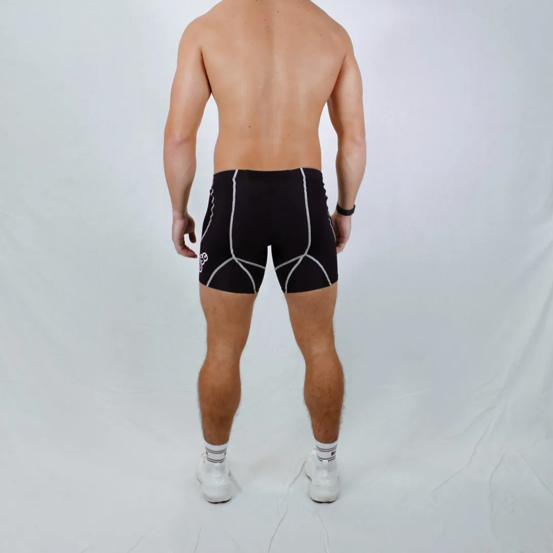 BSc Athlete Compression Half Quad Shorts kompressionsshorts Black