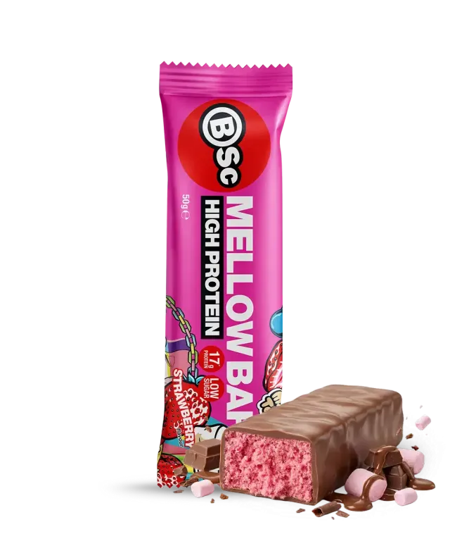 BSc Mellow Proteinbar 12-pak Strawberry 17g Protein Glutenfri