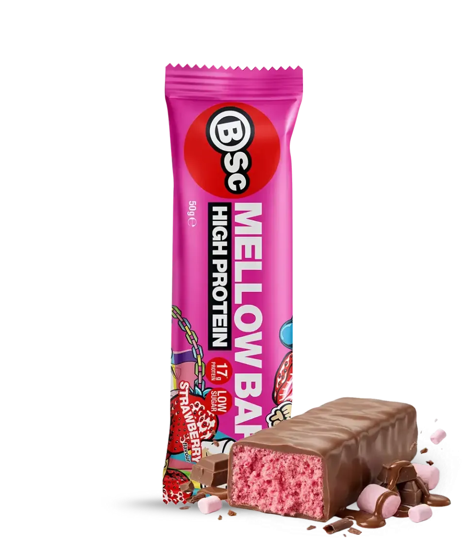 BSc Mellow Proteinbar 12-pak Strawberry 17g Protein Glutenfri