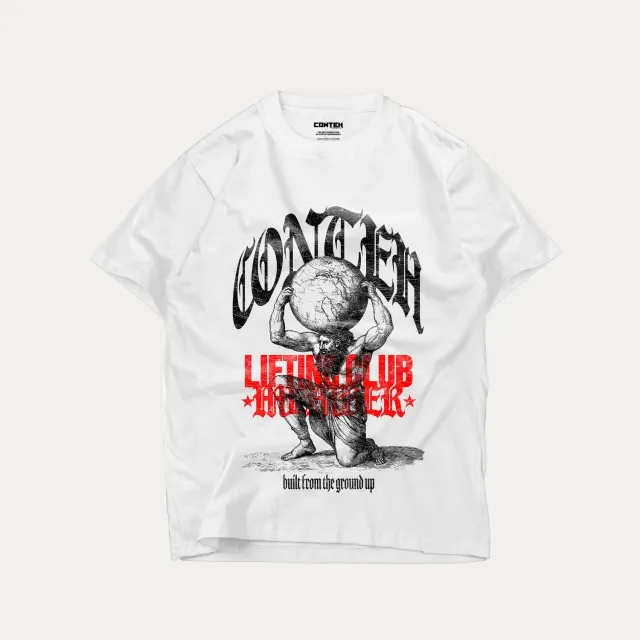 Conteh Sports Atlas T-shirt hvid bomuld Large