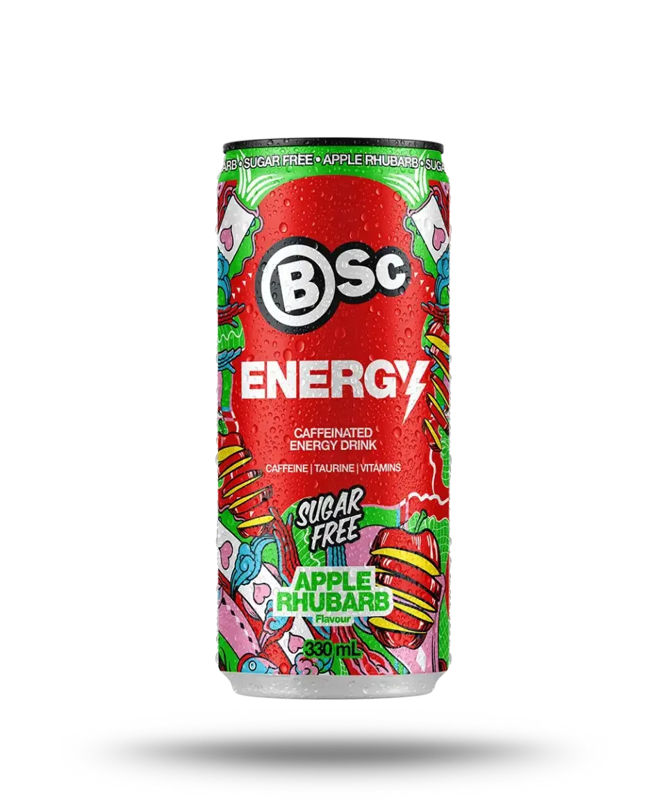 BSc Energy energipulver koffein 160mg æble-rabarber