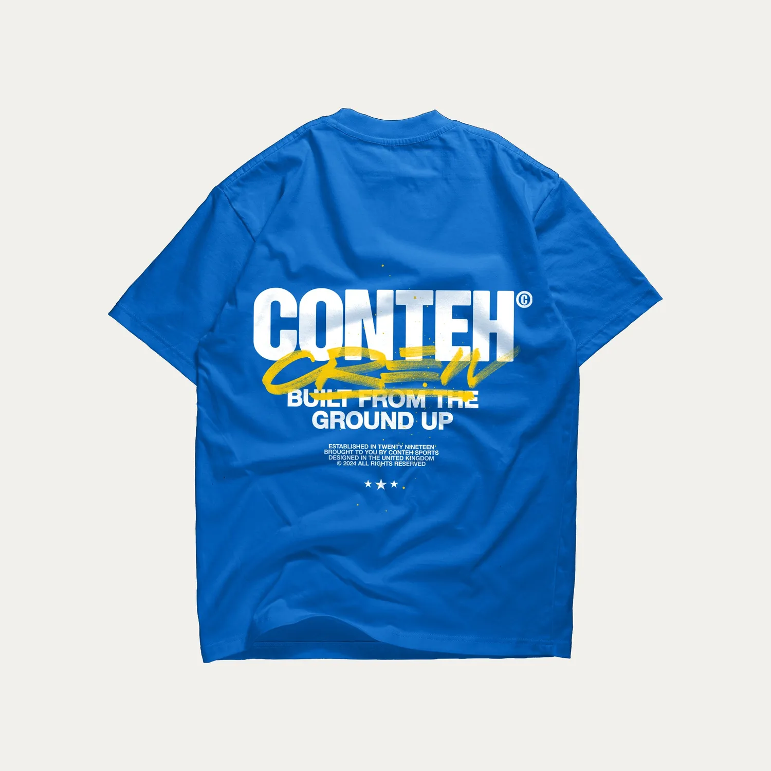 Conteh Sports Crew t-shirt Royal Blue oversized bomuld