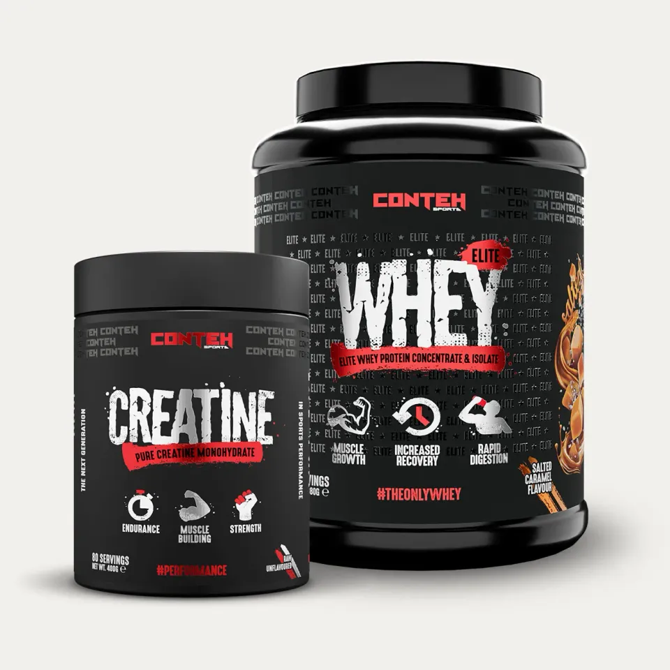 Conteh Sports Essential Stack protein + kreatin Salted Caramel